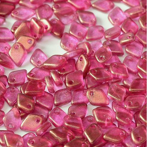 1.5mm x 5mm Dragon Scale Bead - 1 Hole - Crystal GT French Rose - 00030-29260