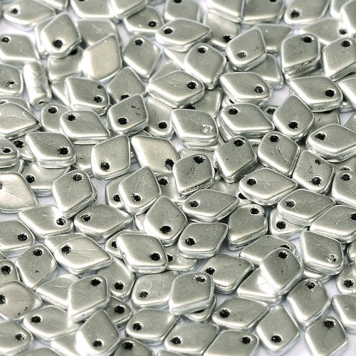 1.5mm x 5mm Dragon Scale Bead - 1 Hole - Aluminium Silver - 01700
