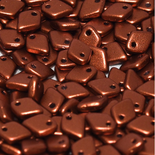 1.5mm x 5mm Dragon Scale Bead - 1 Hole - Copper - 01750
