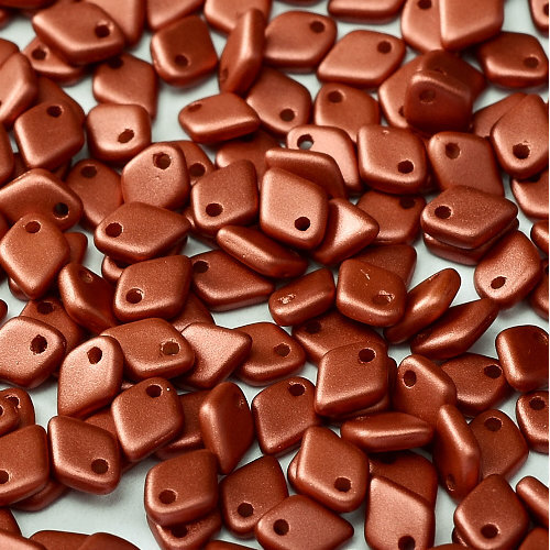 1.5mm x 5mm Dragon Scale Bead - 1 Hole - Alabaster Metallic Red - 02010-29408