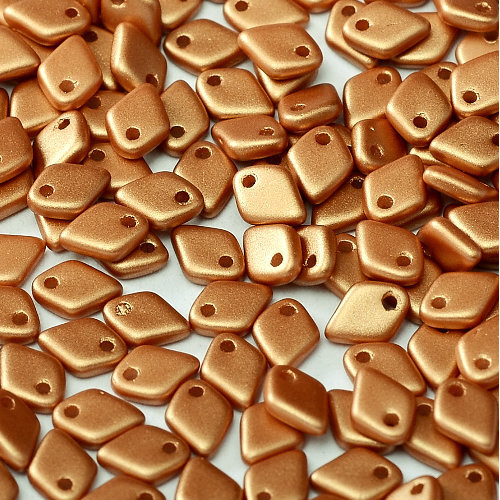 1.5mm x 5mm Dragon Scale Bead - 1 Hole - Alabaster Metallic Copper - 02010-29412