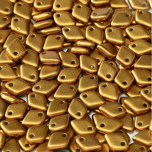 1.5mm x 5mm Dragon Scale Bead - 1 Hole - Alabaster Metallic Brass - 02010-29415