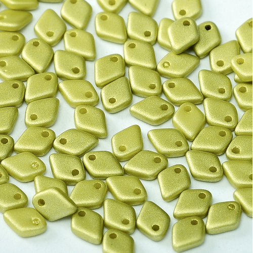 1.5mm x 5mm Dragon Scale Bead - 1 Hole - Alabaster Metallic Chartreuse - 02010-29482