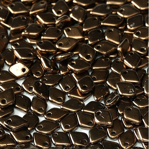 1.5mm x 5mm Dragon Scale Bead - 1 Hole - Jet Bronze - 23980-14415