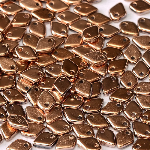 1.5mm x 5mm Dragon Scale Bead - 1 Hole - Jet Capri Gold Full - 23980-27100 - 5gm Bag