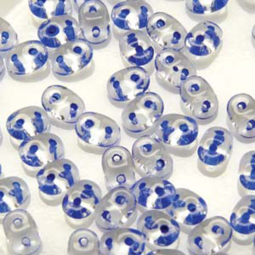 Mini Duo 2mm x 4mm - DU0400030-44836 - Crystal Blue Lined