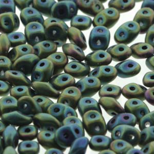 Mini Duo 2mm x 4mm - DU0423980-21155 - Matte Jet Green Iris