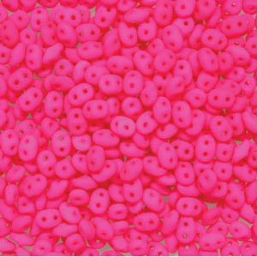 Mini Duo 2mm x 4mm - DU0425123 - Alabaster Neon Pink