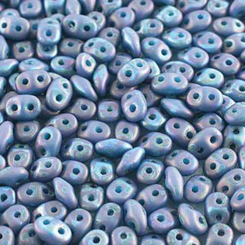 Mini Duo 2mm x 4mm - DU0463030-85001 - Matte Turquoise Blue Nebula