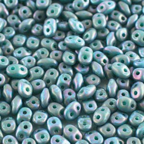 Mini Duo 2mm x 4mm - DU0463130-85001 - Matte Turquoise Green Nebula