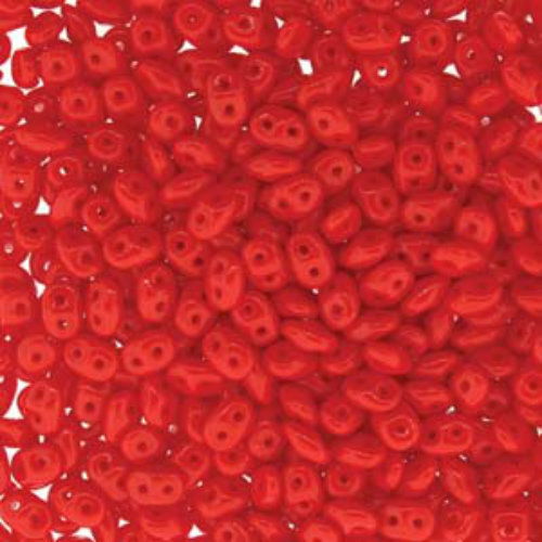 Mini Duo 2mm x 4mm - DU0493200 - Opaque Coral Red