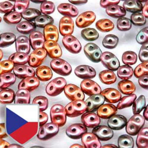 Super Duo 2.5mm x 5mm Czech Shield - DU0500030-01620CS - Crystal Golden Rainbow