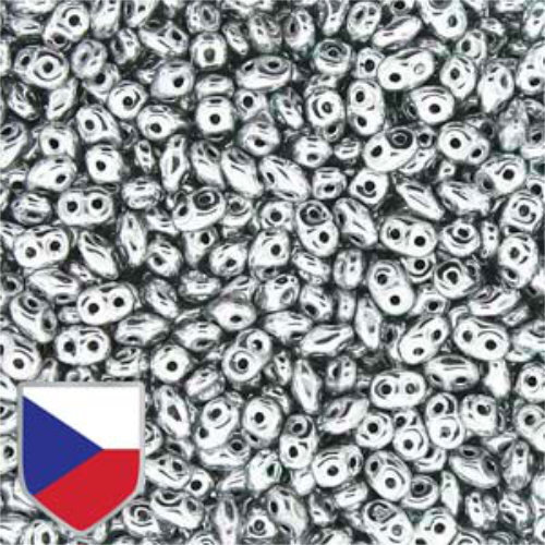 Super Duo 2.5mm x 5mm Czech Shield - DU0500030-27000CS - Crystal Full Labrador