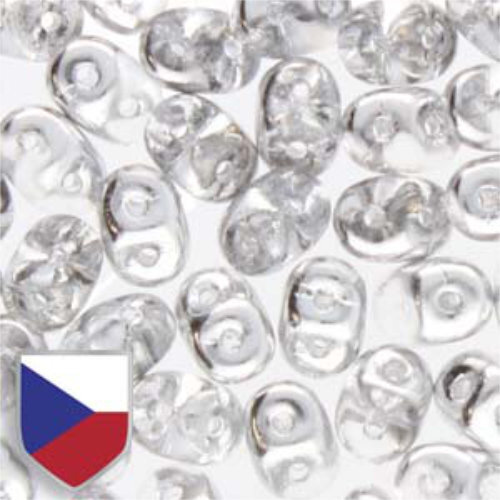 Super Duo 2.5mm x 5mm Czech Shield - DU0500030-27001CS - Crystal Labrador
