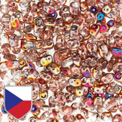 Super Duo 2.5mm x 5mm Czech Shield - DU0500030-29500CS - Crystal Sliperit