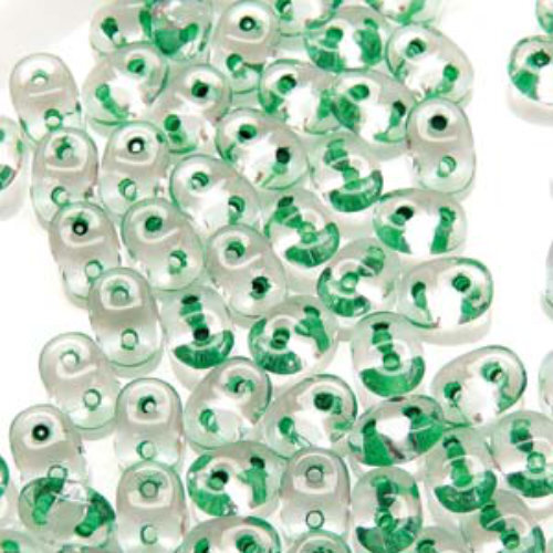 Super Duo 2.5mm x 5mm - DU0500030-44856 - Crystal Green Lined