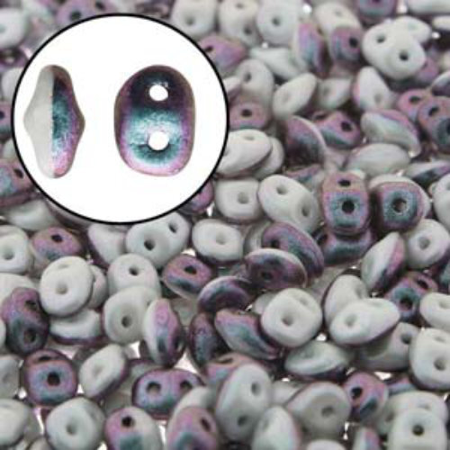Super Duo 2.5mm x 5mm - DU0503849-29024 - Duet Black & White Polychrome Mix Berry