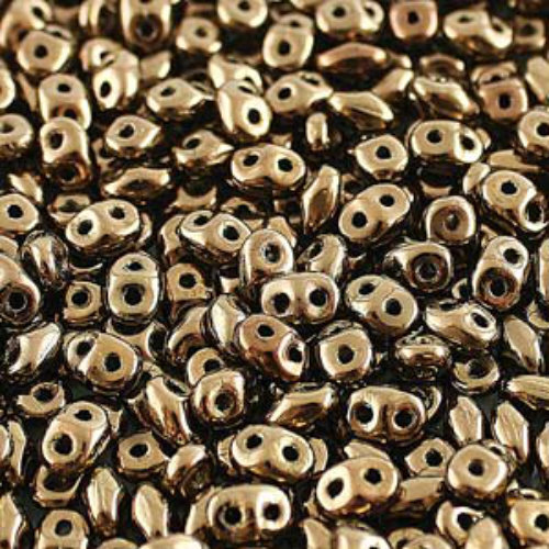 Super Duo 2.5mm x 5mm - DU0523980-90215 - Jet Gold Bronze
