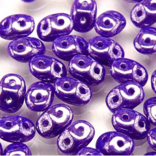 Super Duo 2.5mm x 5mm - DU0533050-14400 - Opaque Blue White Luster