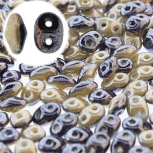 Super Duo 2.5mm x 5mm - DU0533413-14400 - Duet Opaque Navy Ivory Luster
