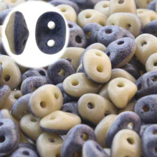 Super Duo 2.5mm x 5mm - DU0533413-84400 - Duet Opaque Navy Ivory Luster