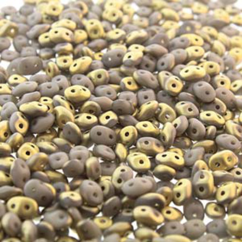 Super Duo 2.5mm x 5mm - DU0543020-26471 - Matte Opaque Grey Fools Gold