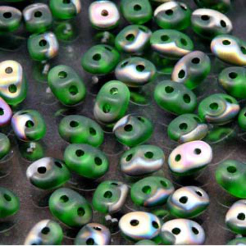 Super Duo 2.5mm x 5mm - DU0550050-28171 - Matte Chrysolite Vitrail