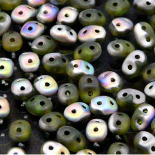 Super Duo 2.5mm x 5mm - DU0550230-28171 - Matte Olivine Vitrail