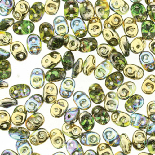 Super Duo 2.5mm x 5mm - DU0550230-98536 - Olivine Golden Rainbow