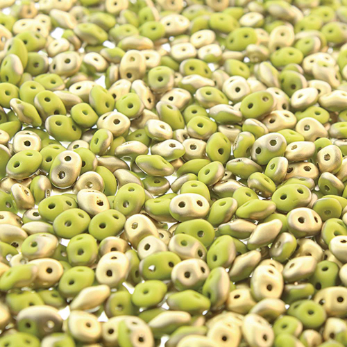 Super Duo 2.5mm x 5mm - DU0553410-26471 - Matte Opaque Wasabi Fools Gold