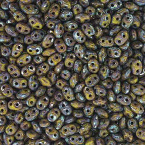 Super Duo 2.5mm x 5mm - DU0553410-43400 - Opaque Green Picasso