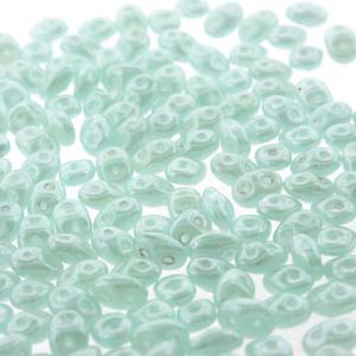 Super Duo 2.5mm x 5mm - DU0561100-14400 - Silk Green Aqua White Luster