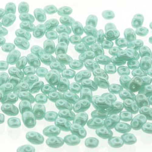 Super Duo 2.5mm x 5mm - DU0561300-14400 - Turquoise Blue White Luster