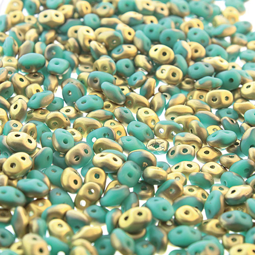 Super Duo 2.5mm x 5mm - DU0563130-26471 - Matte Opaque Turquoise Green Fools Green