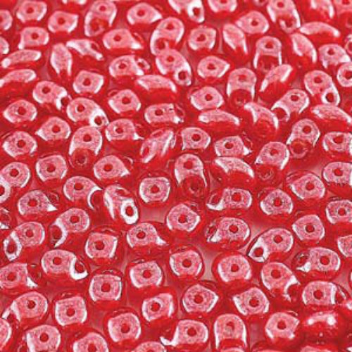 Super Duo 2.5mm x 5mm - DU0591250-14400 - Opal Red White Luster