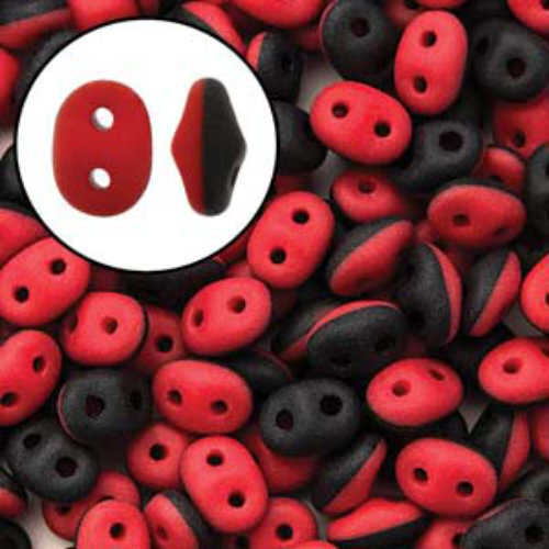 Super Duo 2.5mm x 5mm - DU0593298-84110 - Duet Matte Red Black