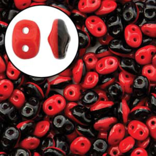 Super Duo 2.5mm x 5mm - DU0593298 - Duet Opaque Red Black