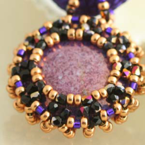 Easy Beaded Cabochon Pendant