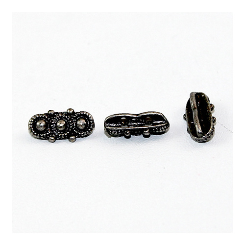 2 Hole Flower Connector Bar - Black Nickel