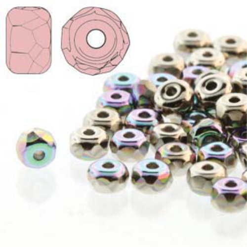 Faceted Micro Spacers 2mm x 3mm - Nickel Plated AB - FPMS2300030-NIAB