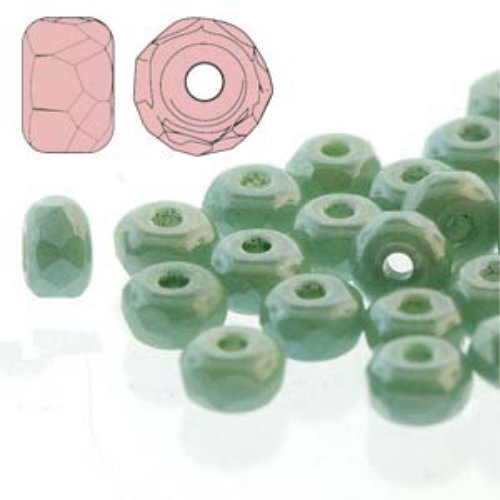 Faceted Micro Spacers 2mm x 3mm - Chalk Green Luster - FPMS2302010-14459
