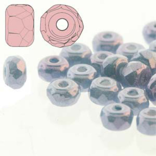 Faceted Micro Spacers 2mm x 3mm - Chalk Blue Luster - FPMS2302010-14464
