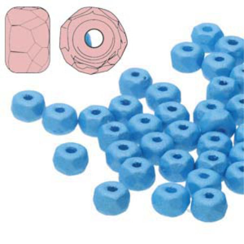 Faceted Micro Spacers 2mm x 3mm - Capri Blue - FPMS2302010-24008