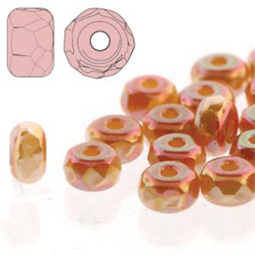 Faceted Micro Spacers 2mm x 3mm - Full Apricot - FPMS2302010-29123