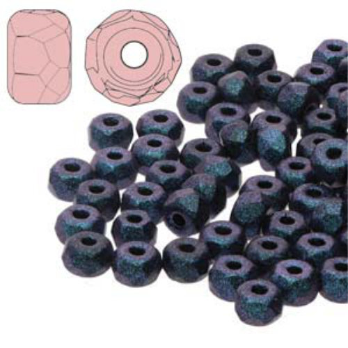 Faceted Micro Spacers 2mm x 3mm - Polychrome Denim Blue - FPMS2323980-29074
