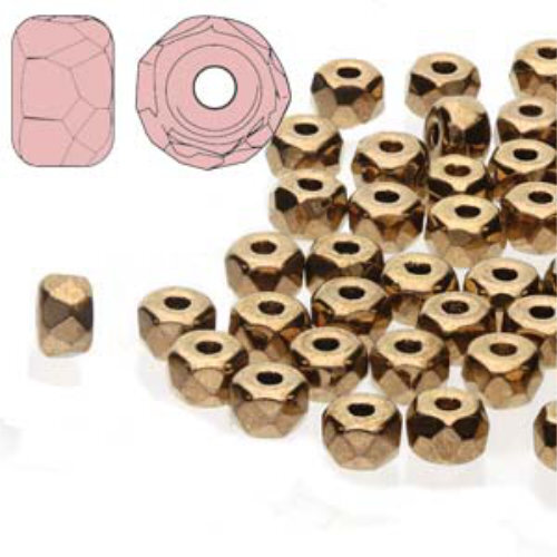 Faceted Micro Spacers 2mm x 3mm - Light Metallic Bronze - FPMS2323980-90215