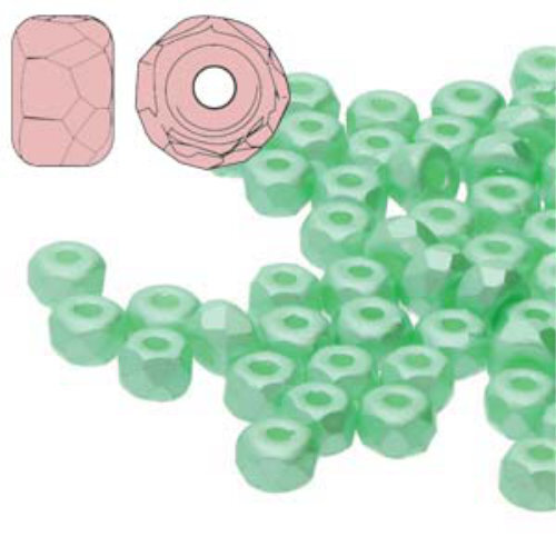 Faceted Micro Spacers 2mm x 3mm - Pastel Light Green - FPMS2325025