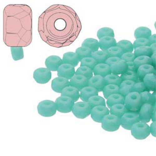 Faceted Micro Spacers 2mm x 3mm - Turquoise Green - FPMS2363130
