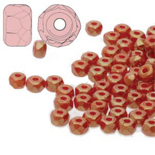 Faceted Micro Spacers 2mm x 3mm - Terra Cotta - FPMS2393140-14495