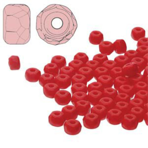 Faceted Micro Spacers 2mm x 3mm - Red - FPMS2393200
